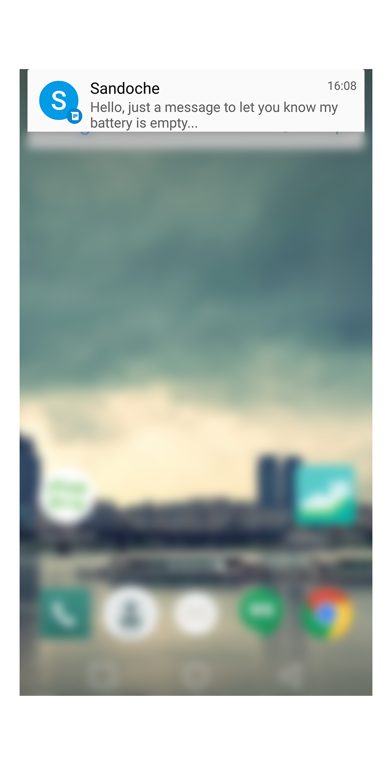 Follow my battery notification illustration